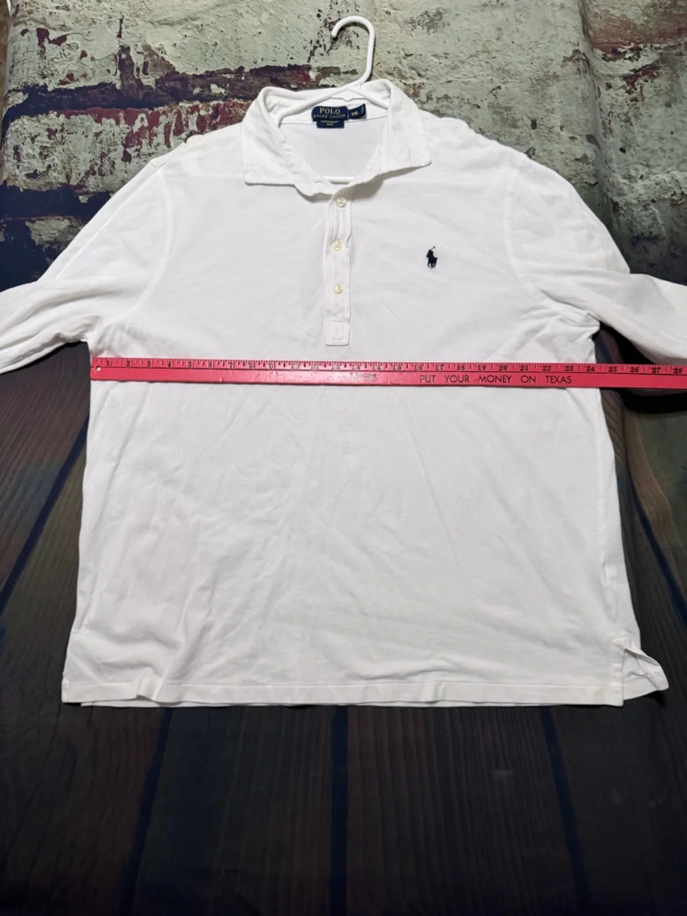 Ralph Lauren White Long-Sleeve Polo with Embroidered Pony